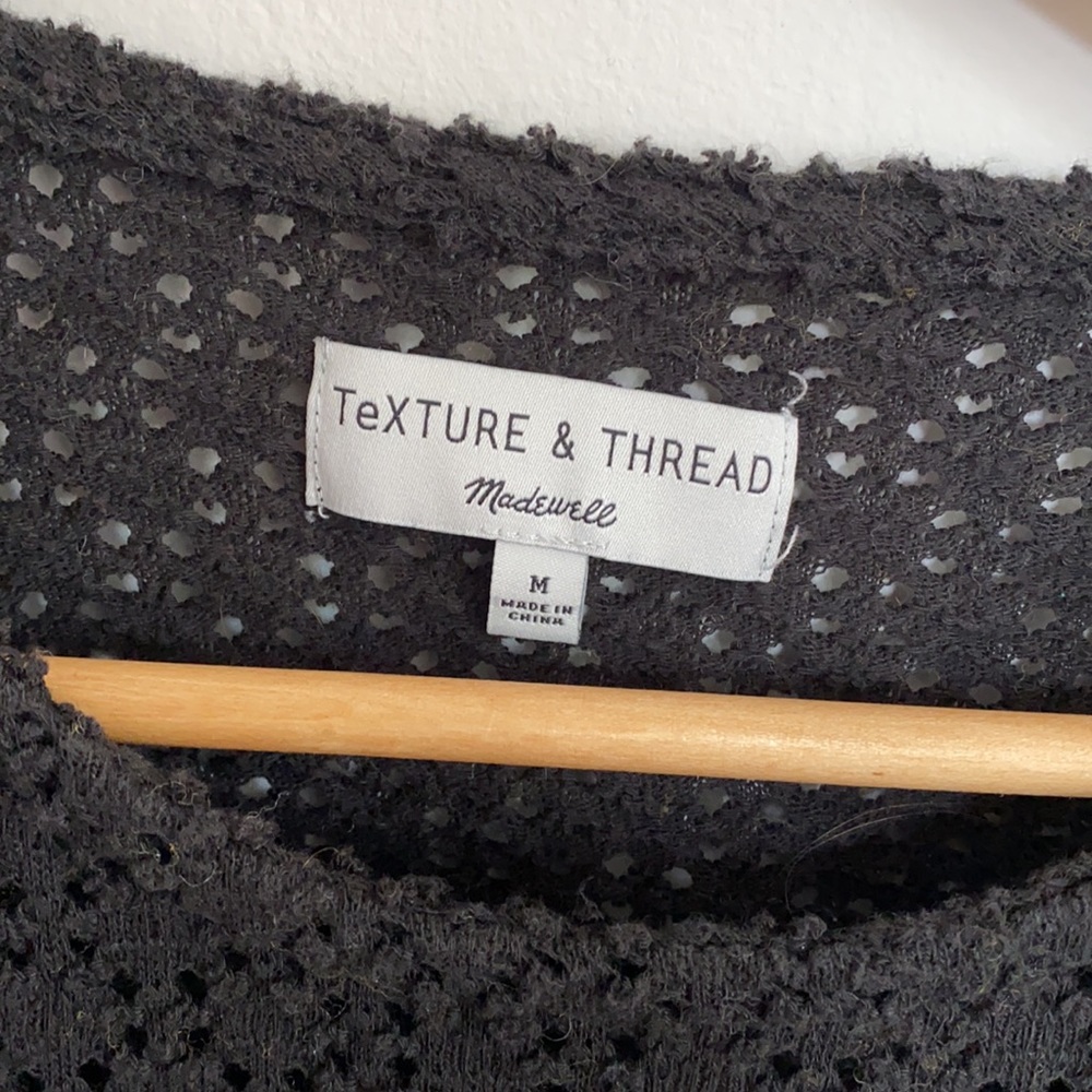 Texture & Thread Eyelet Flutter-Sleeve Top - image 4